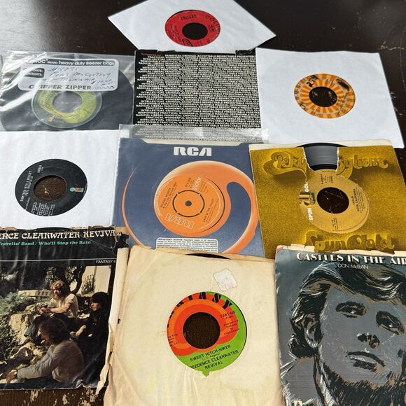 Other - 1970s Classic Pop Rock 45s Lot Of 10 CCR Wings Chicago Supertramp Eagles Nesmith